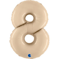Palloncino Gigante Numero 8  - Crema Satinato Mylar 100 cm