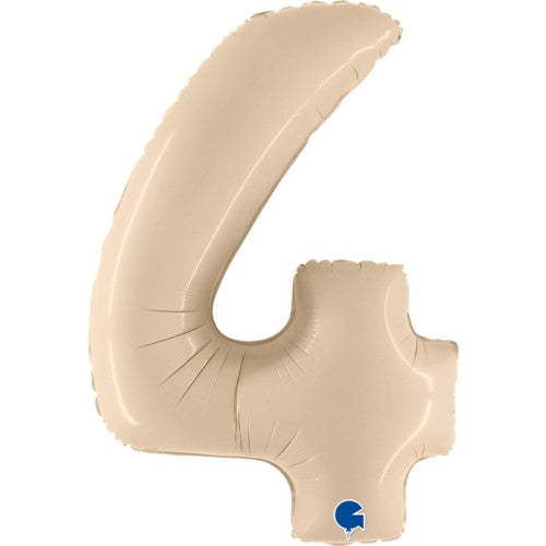 Palloncino Gigante Numero 4 - Crema Satinato