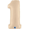 Palloncino Gigante Numero 1 - Crema Satinato Mylar 100 cm