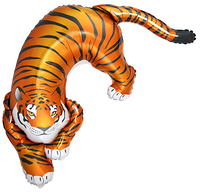 Palloncino Tigre Wild della Giungla Mylar Arancio Arancione
