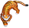 Palloncino Tigre Wild della Giungla Mylar Arancio Arancione