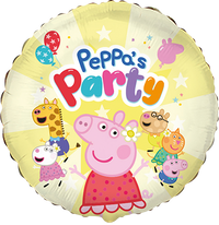 Palloncino Tondo Peppa Pig Party Mylar Rosa Pastello