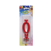Candelina Rossa Numero 0 10 cm Rosso