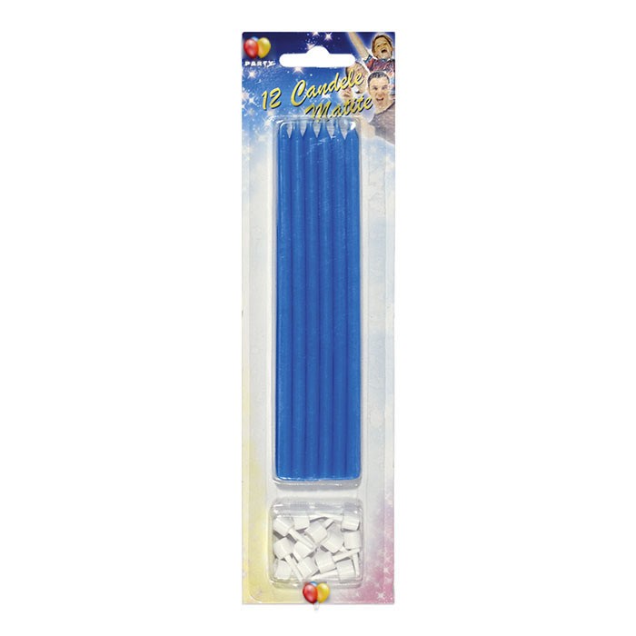 Candeline Matita Celesti (12 pz)