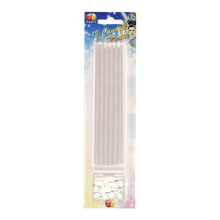 Candeline Matita Bianche (12 pz)