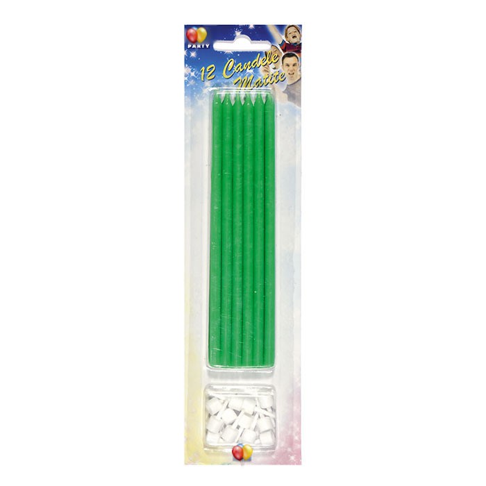 Candeline Matita Verdi (12 pz)