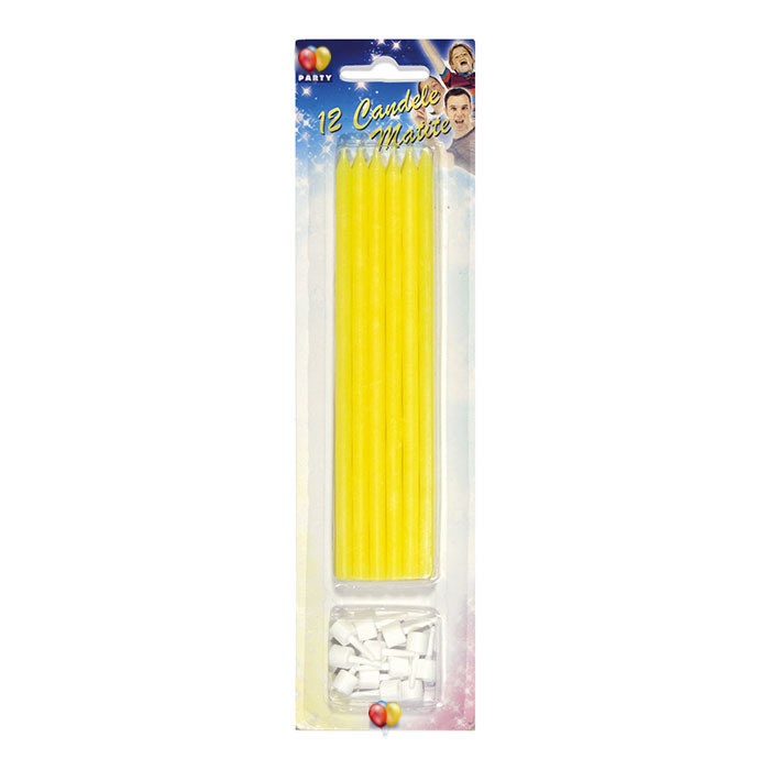 Candeline Matita Gialle (12 pz)