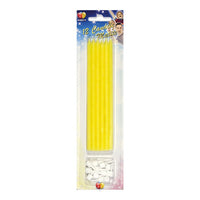 Candeline Matita Gialle (12 pz) 15 cm Giallo