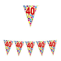 Festone Bandierina Numero 40 Pvc