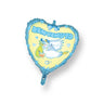 Palloncino Cuore Benvenuto Celeste Mylar 45 cm