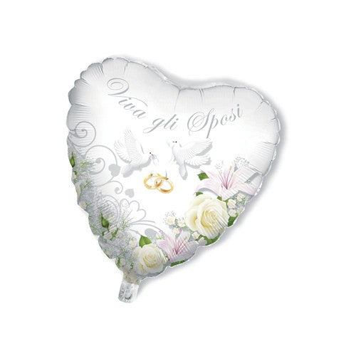 Palloncino Cuore Viva Gli Sposi Big