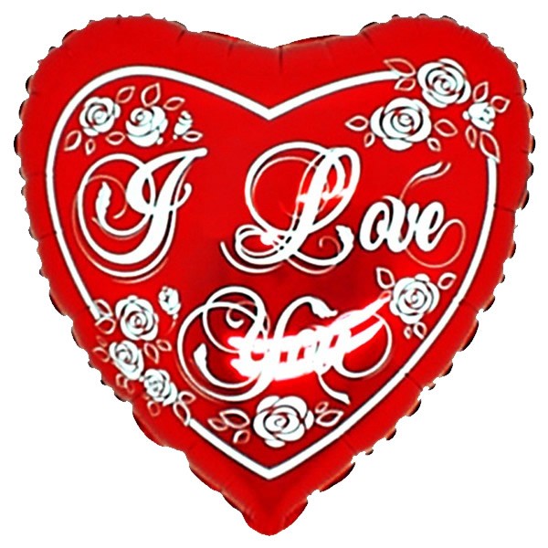 Palloncino Cuore I Love You Gigante