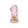 Palloncino Numero 1 Buon Compleanno Rosa Mylar 100 cm