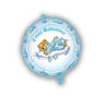 Palloncino Tondo Battesimo Celeste Mylar 45 cm