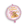 Palloncino Tondo 1° Compleanno Rosa Mylar 45 cm