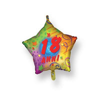 Palloncino Stella 18 anni Multicolor Mylar 45 cm
