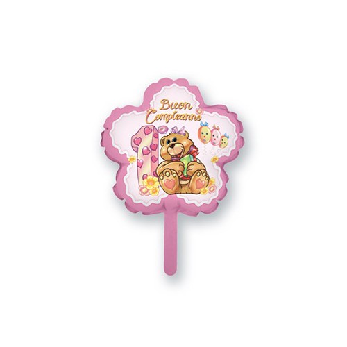 Palloncino Mini 1 Compleanno Rosa