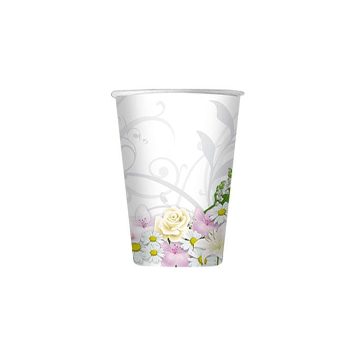 Bicchierini Floreali Bianchi (10 pz)
