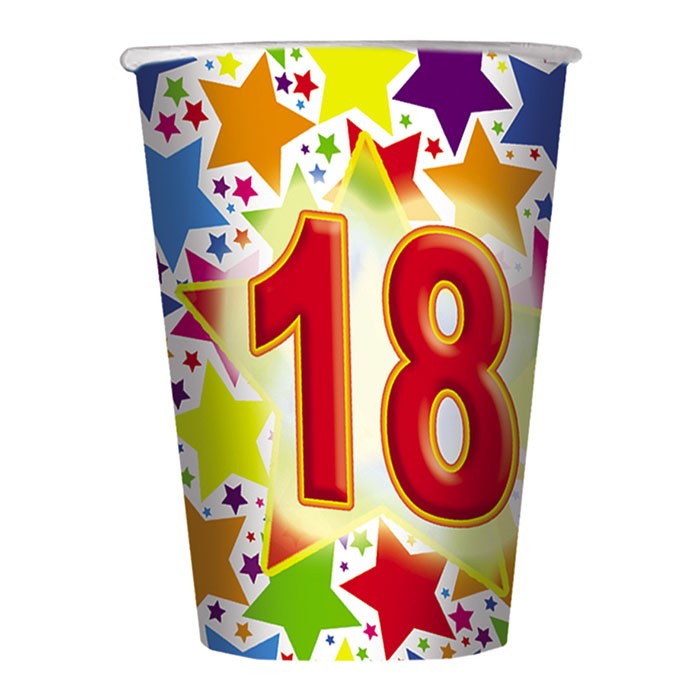 Bicchieri Compleanno 18 Anni (10 pz)