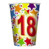 Bicchieri Compleanno 18 Anni (10 pz) Carta Multicolor