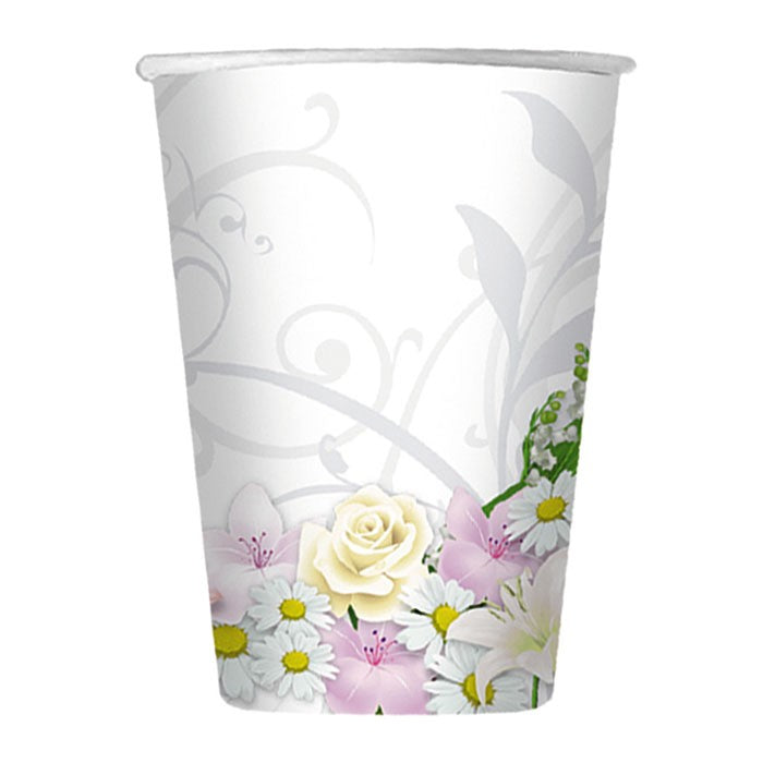 Bicchieri Bianchi Floreali (10 pz)