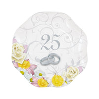 Piatti 25° Anniversario (10 pz) Carta 18 cm