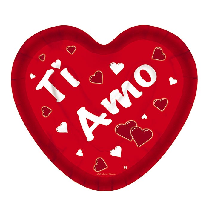 Piatti 20x20 Ti Amo (10 pz)