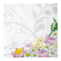 Tovaglioli a Tema Floreale (20 pz) Carta 25 x 25 cm