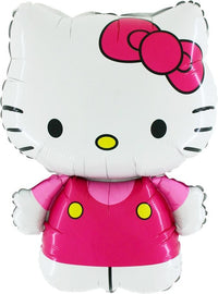 Palloncino Hello Kitty Fiocco Mylar 60 cm Rosso Fucsia