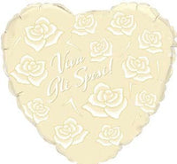 Palloncino Cuore Viva gli Sposi Oro Mylar 45 cm