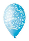 Palloncini in Lattice Buon Compleanno Celesti 30 cm Celeste