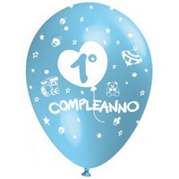 Palloncini in Lattice 1° Compleanno Celesti 30 cm Celeste