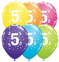Palloncini in Lattice Numero 5 Multicolor 30 cm