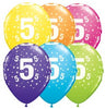 Palloncini in Lattice Numero 5 Multicolor 30 cm