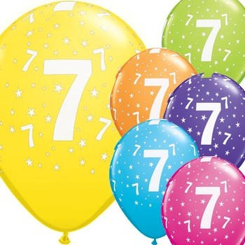Palloncini Numero 7 Multicolor