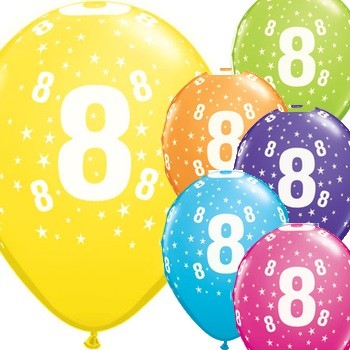Palloncini Numero 8 Multicolor