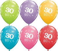 Palloncini in lattice Numero 30 Multicolor 30 cm