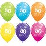 Palloncini in Lattice Numero 50 Multicolor 30 cm