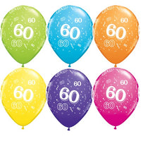 Palloncini in Lattice Numero 60 Multicolor 30 cm