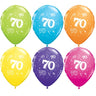 Palloncini in Lattice Numero 70 Multicolor 30 cm