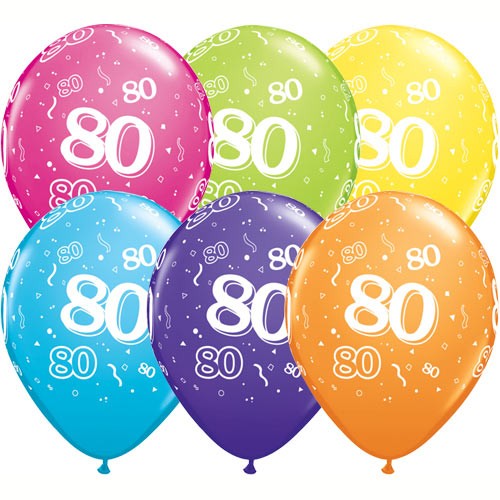 Palloncini Numero 80 Multicolor