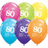 Palloncini in Lattice Numero 80 Multicolor 30 cm