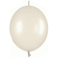 Palloncini Lattice Link Bianco Metallizzato 35 cm