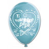 Palloncini in Lattice con Scritta Ti Voglio Bene Papà 30 cm Celeste