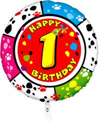 Palloncino Animaloon Tondo Numero 1 54 cm