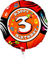 Palloncino Animaloon Tondo Numero 3 54 cm