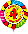 Palloncino Animaloon Tondo Numero 4 54 cm