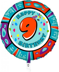 Palloncino Animaloon Tondo Numero 9 54 cm