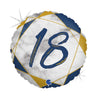 Palloncino Tondo 18 Anni Blu e Oro